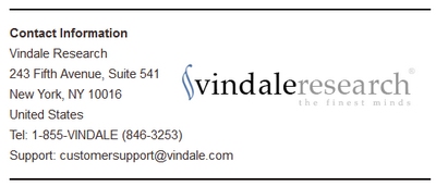 SayForExample (Vindale) support information Vindale Contact Info Screenshot