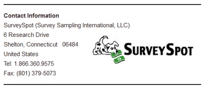 SurveySpot Contact Details