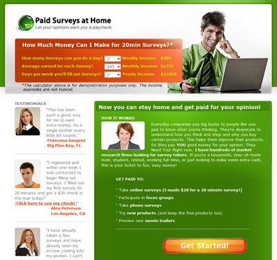 Paid Surveys at Home Screenshot
