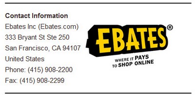 Company address and phone number contact info ebates contact info